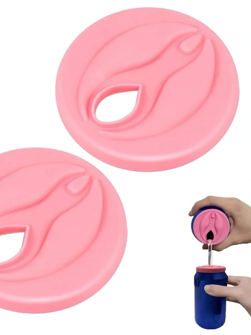 “Pink Is My Favorite Color” Reusable Silicone Beverage Topper (Price for 1)